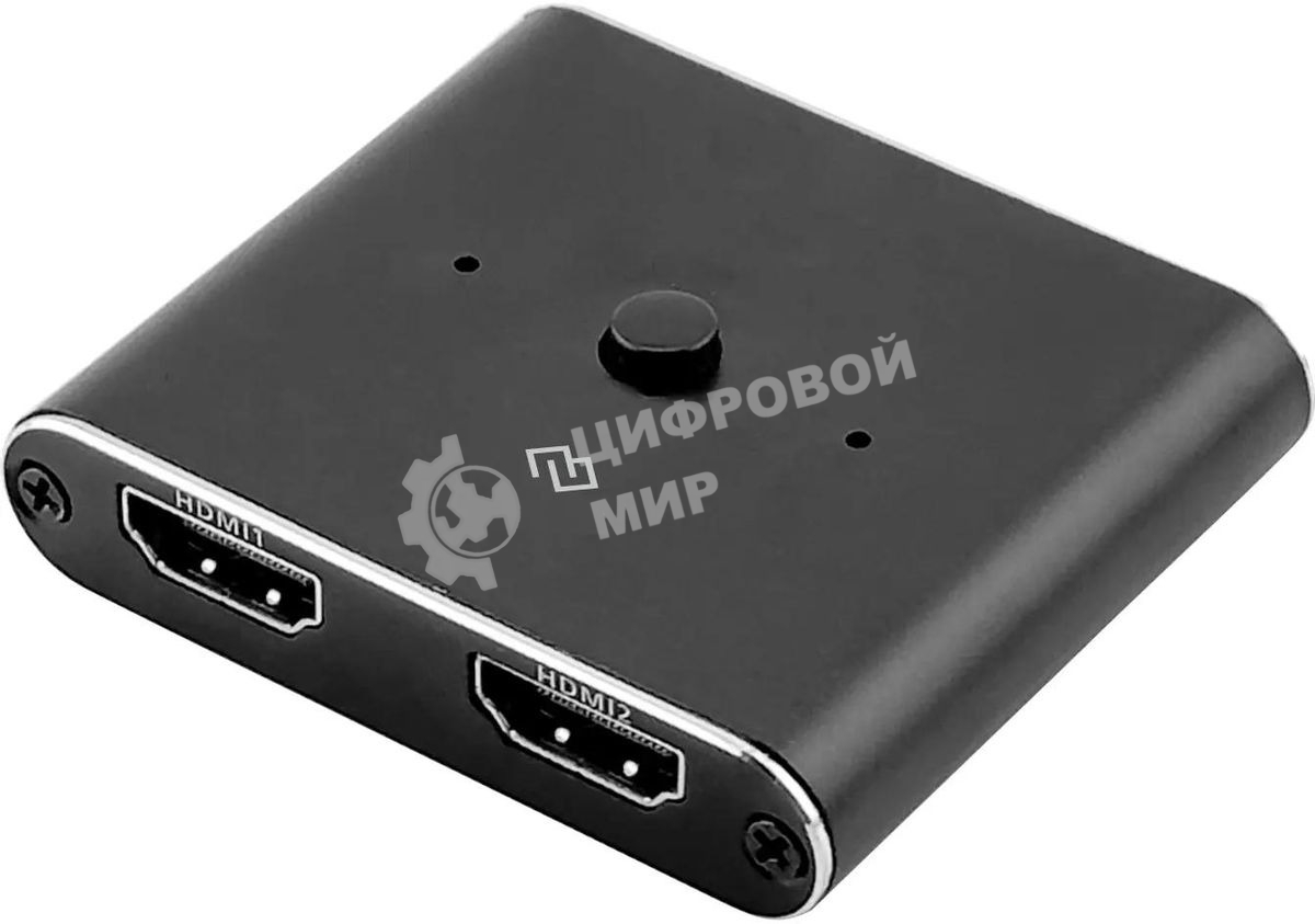 Переключатель аудио-видео Digma HDMI (f)/HDMI (f)/HDMI (f) черный (D-HSW-V2.0X2)