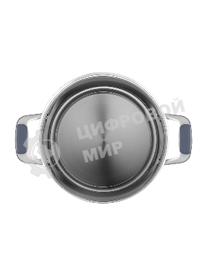 Кастрюля Maunfeld Madison MF30MS01CR из нержавеющей стали со стеклянной крышкой, 18см, 2,6л.