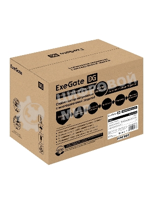 Стабилизатор напряжения ExeGate Expert AS-5000 (5000ВА, вход 140...260В, двойная цифр. индикация вход/вых. напряжения, выход 220В±8%, КПД 98%, 5 уровней защиты, метал. корпус, клем.колодка, RTL)