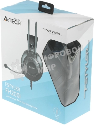 Гарнитура A4Tech Fstyler FH200i серый, проводная