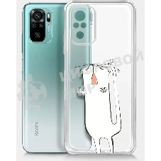 Чехол (клип-кейс) BoraSCO для Xiaomi Redmi Note 10/10S ArtWorks прозрачный/рисунок (51611)