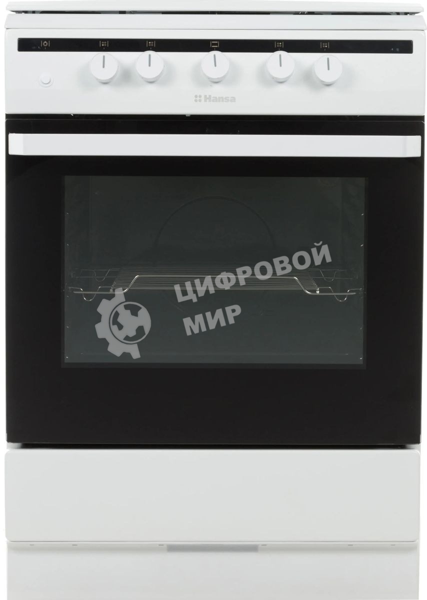 Плита газовая Hansa FCGW61000 белый, конфорок 4 шт, духовка 58 л, 60 см x 85 см x 60 см