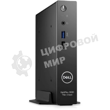 Компьютер Dell OptiPlex 3000 TC Intel Celeron N5105, 2.0 GHz - 2.9 GHz, 8192 Mb, 64 Gb eMMC, DVD нет, Intel UHD Graphics, 65W, Dell ThinOS, черный
