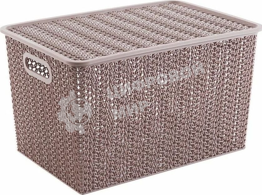 VIOLET Вязь 14л с крышкой розовый нюд 533111