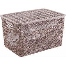 VIOLET Вязь 14л с крышкой розовый нюд 533111