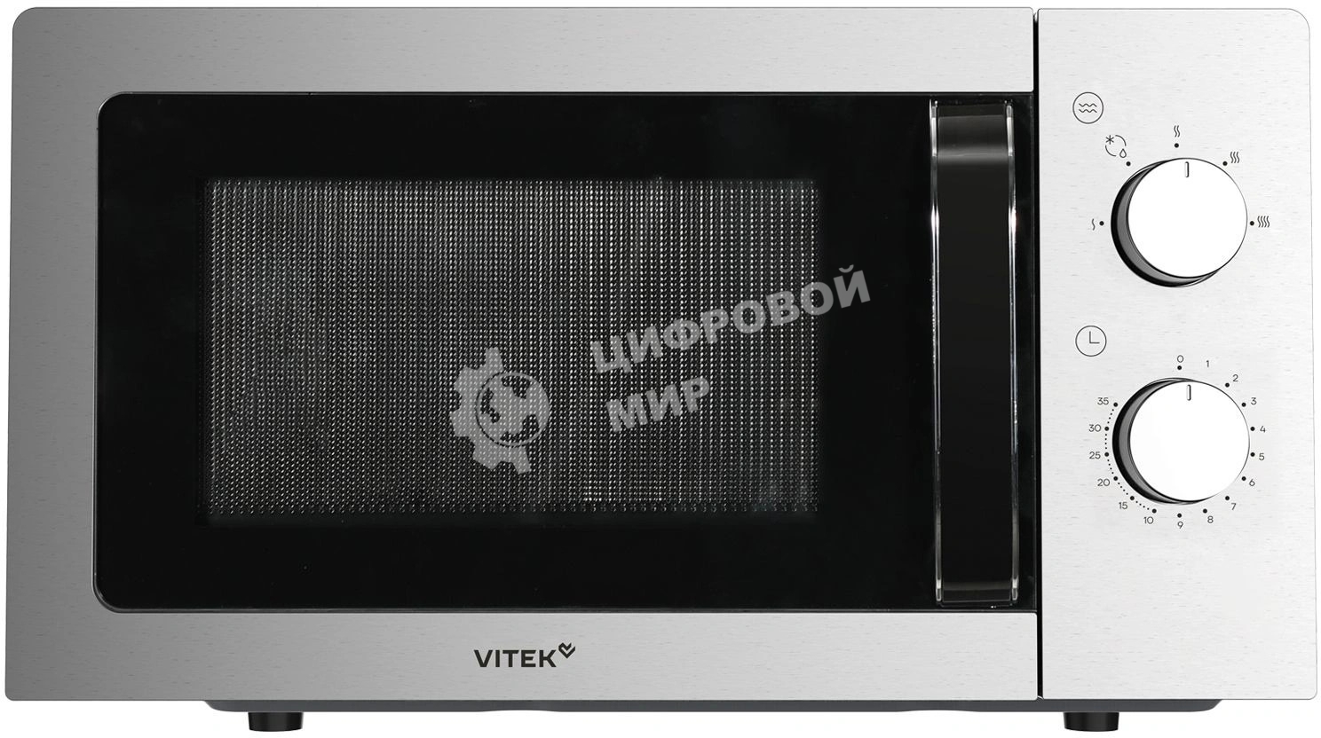 Микроволновая печь Vitek VT-MW1420 черный, 20 л, 700 Вт, переключатели — поворотный механизм