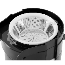 Соковыжималка Hyundai HY-JE1625 чёрный/зелёный, центробежная, 500 Вт, 400 мл, механическое