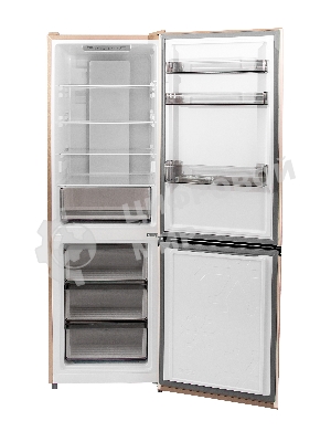 Холодильник Smile SRF348BGT бежевый мрамор двухкамерный 215/95 л морозилка снизу, No Frost