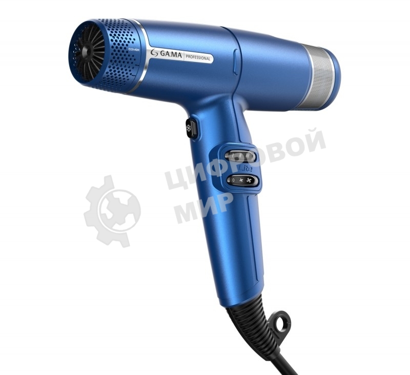 Фен GA.MA IQ LITE синий, 1600 Вт, компактный, ионизация