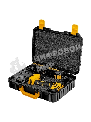 Дрель-шуруповерт Denzel CDQ-20, 20 В, 2 Ач, 40 Нм, щеточный