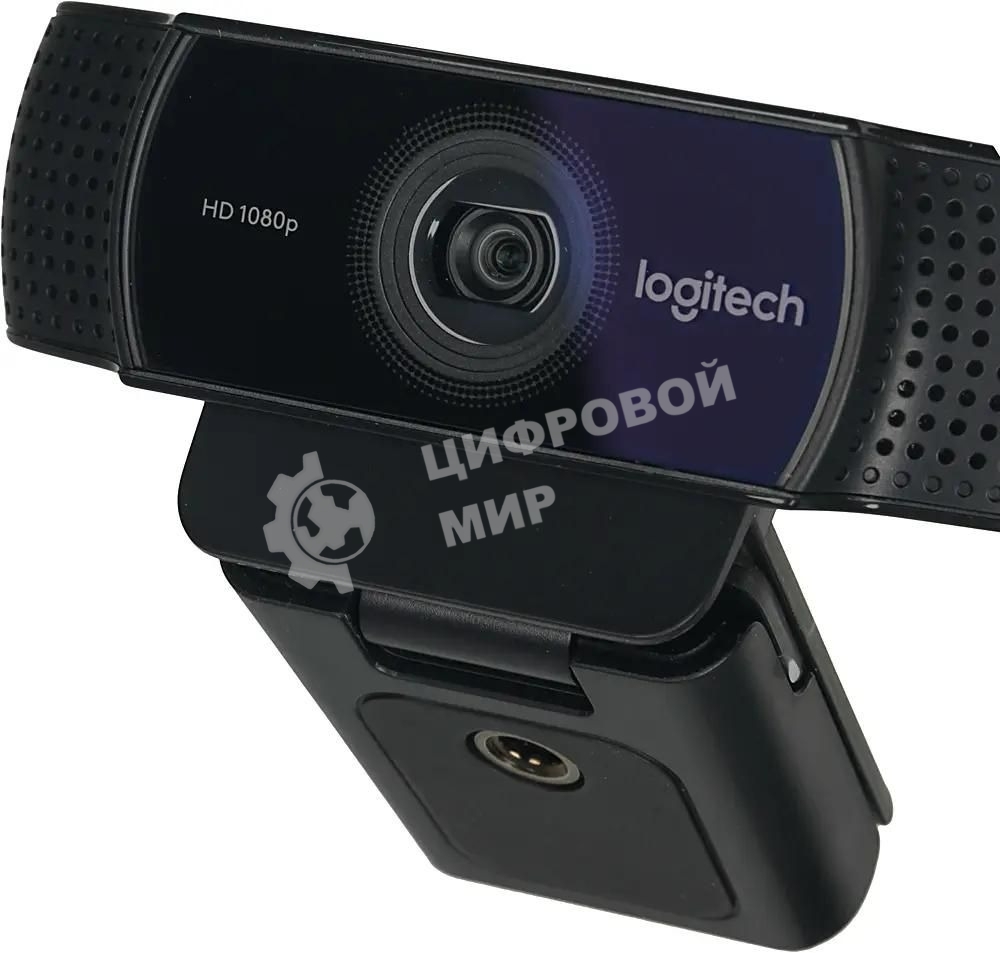 Веб-камера Logitech C922 Pro Stream 1920x1080, 30 кадр/с, USB Type-A, микрофон (2 шт, шумоподавление), автоматическая фокусировка, автоосвещение, универсальное крепление