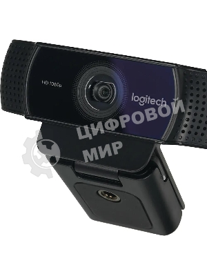 Веб-камера Logitech C922 Pro Stream 1920x1080, 30 кадр/с, USB Type-A, микрофон (2 шт, шумоподавление), автоматическая фокусировка, автоосвещение, универсальное крепление