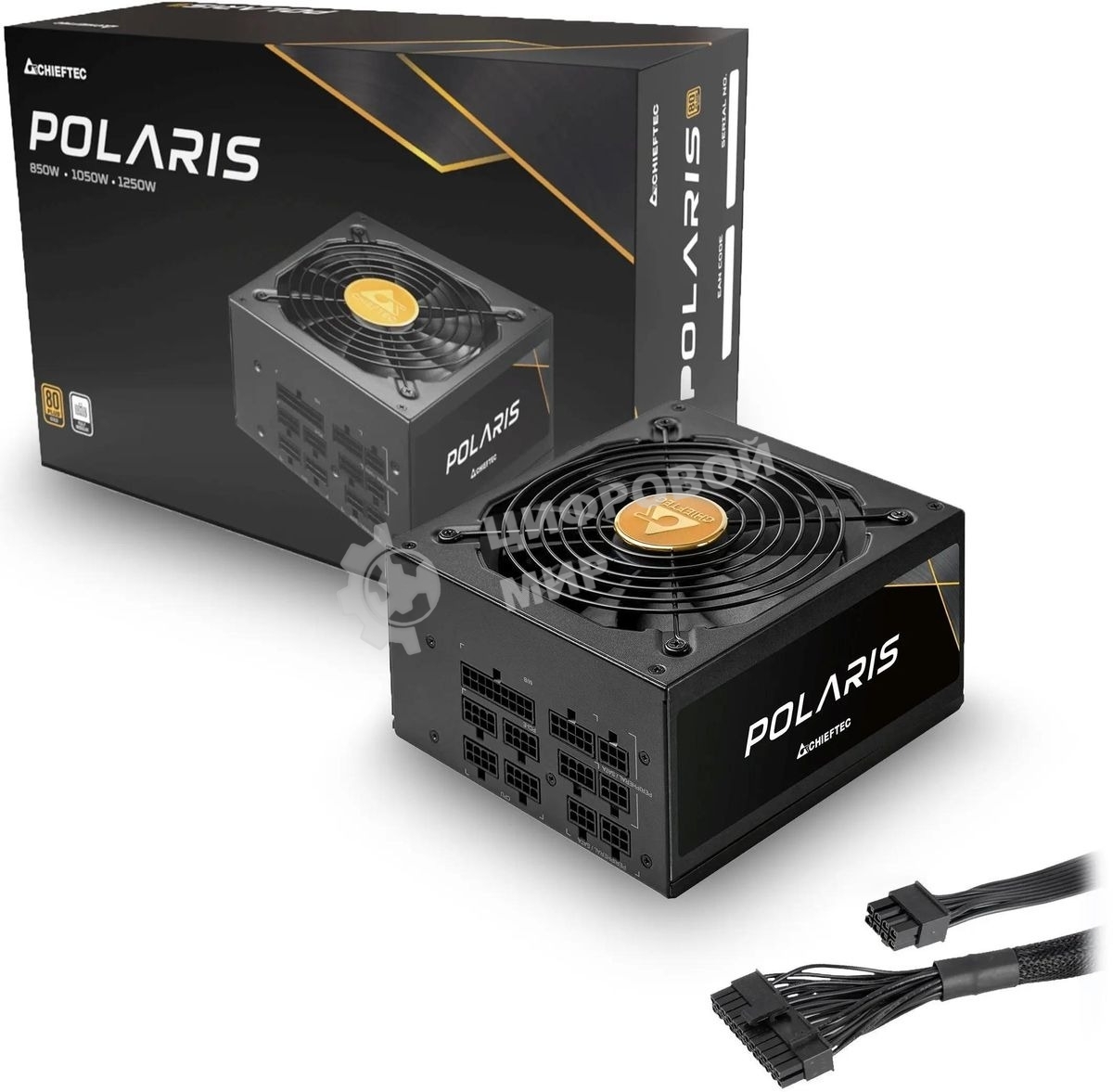 Блок питания Chieftec Polaris PPS-1050FC, 1050Вт, 80 PLUS Gold, 140мм, модульный, черный
