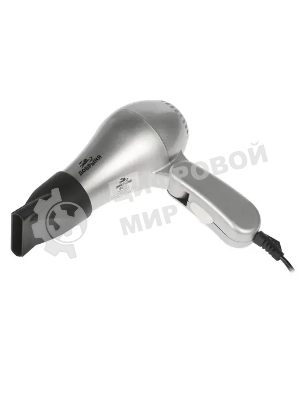 Фен Добрыня DO-2007 серебристый/черный, 1200 Вт, компактный