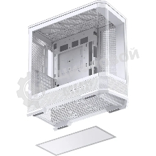 Корпус без блока питания Case JONSBO D400, Midi-Tower, TG, no fan, 2xUSB-A 3.0 + 1xUSB-C 3.2, ATX, mATX, mITX White