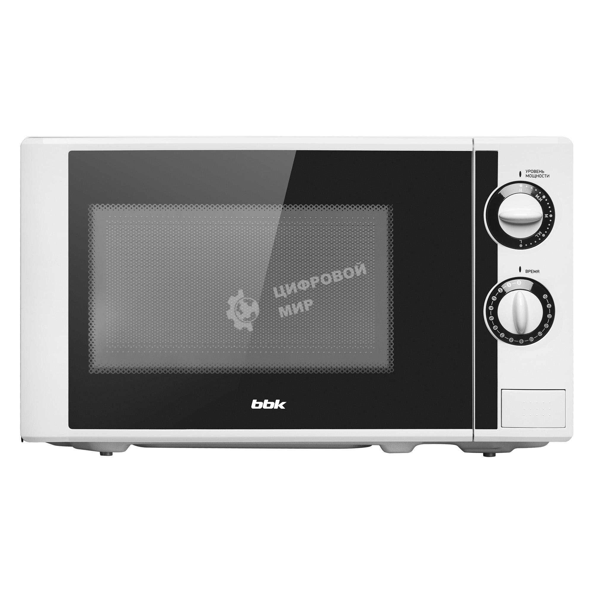 Микроволновая печь BBK 20MWS-704M/W белый, 20 л, 700 Вт, переключатели - поворотный механизм