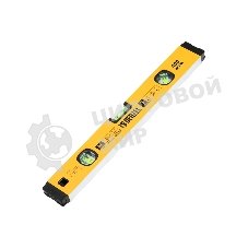 Уровень алюминиевый Denzel магнит., фрезерованный, 3 глазка (1 зеркал.), 0,5 мм/м, 400 мм