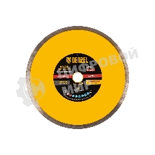 Диск алмазный отрезной Denzel 230 х 22,2 мм, сплошной, супертонкий, горячий пресс, мокрое резание