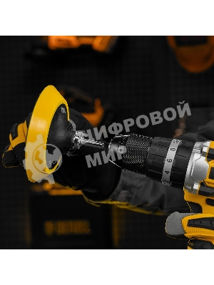 Тарелка опорная для дрели и УШМ Denzel с липучкой, 115 мм, мягкая, с адаптером c М14 на d8