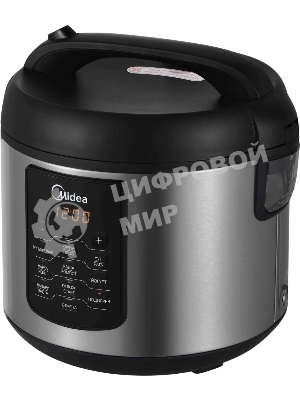 Мультиварка Midea MPC-6035 серебристый, 5 л, 860 Вт, кнопки, 7 программ
