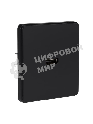 Розетка Kranz ROUND HDMI с/у оникс