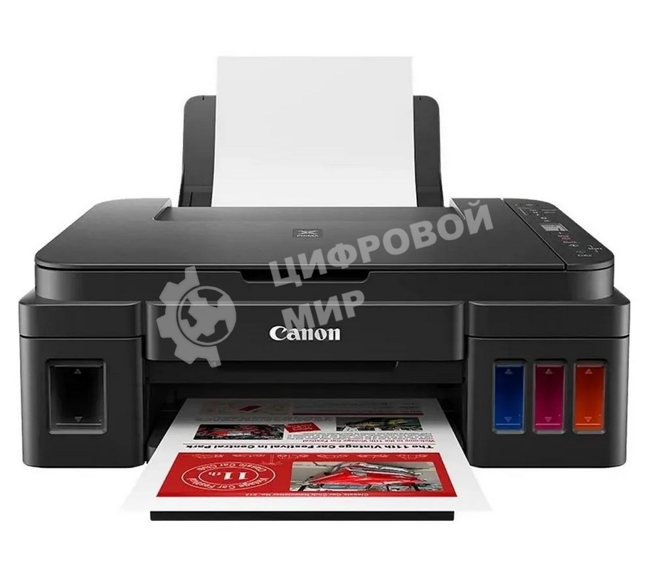МФУ струйное Canon PIXMA G3416 (2315C052), А4, цветной, печ. 8.8 стр/мин. (ч/б) 5 стр/мин. (цвет), скан. до 3 стр/мин., 4800x1200 dpi (печать) 1200х600 dpi (скан.), USB, Wi-Fi