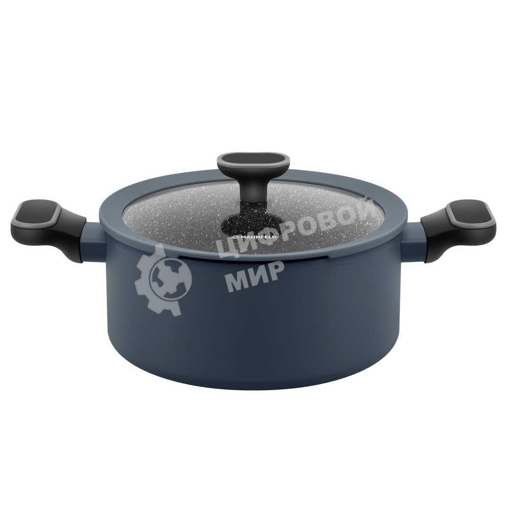 Кастрюля Maunfeld FRIDA MCS47FA02DG из кованого алюминия со стеклянной крышкой, 24 см, 4,7 л.