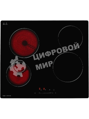 Электрическая варочная панель Zigmund & Shtain CN 42.6 B Hi-Light, независимая, черный