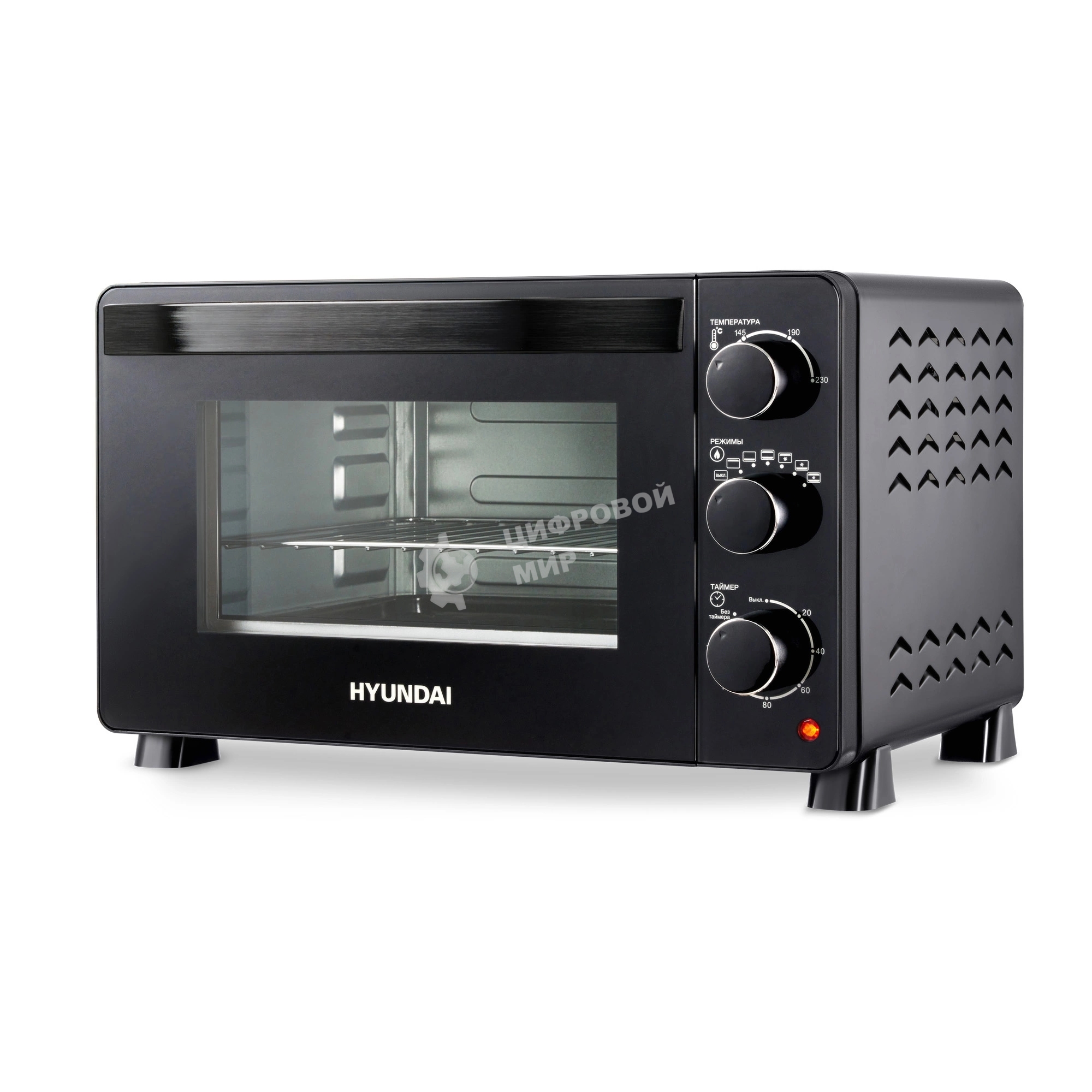 Мини-печь Hyundai MIO-HY080 23 л, 150 Вт, черный