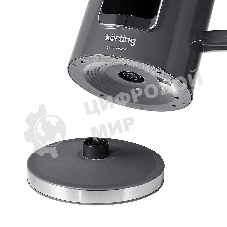 Чайник электрический Korting Чайник электрический Korting, объем 1.7 л, электронное управление, цифровой дисплей, 5 температурных режимов, автоотключение, серый