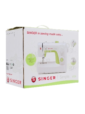 Швейная машина Singer Simple 3229 белый, электромеханическая, вертикальный качающийся, 29 операций, петля полуавтомат
