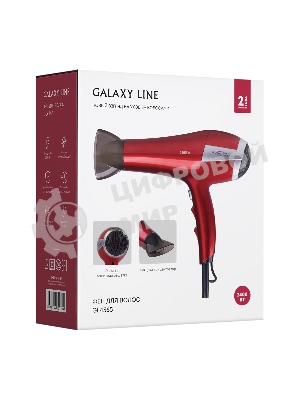 Фен Galaxy Line GL 4365 красный, 2400 Вт