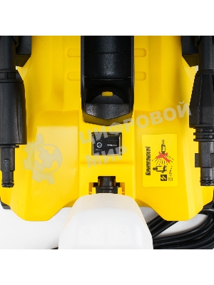 Мойка высокого давления 130/70 бар, KOLNER K140F, на 4 колесах, 1600Вт, 480л/ч, метал.помпа, шланг ВД 5м, кабель 5м, самовсас, Auto stop (пеногенератор)