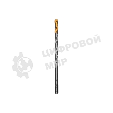 Сверло спиральное по металлу Denzel 9 х 175 мм, Р6М5, Golden Tip, удлиненное