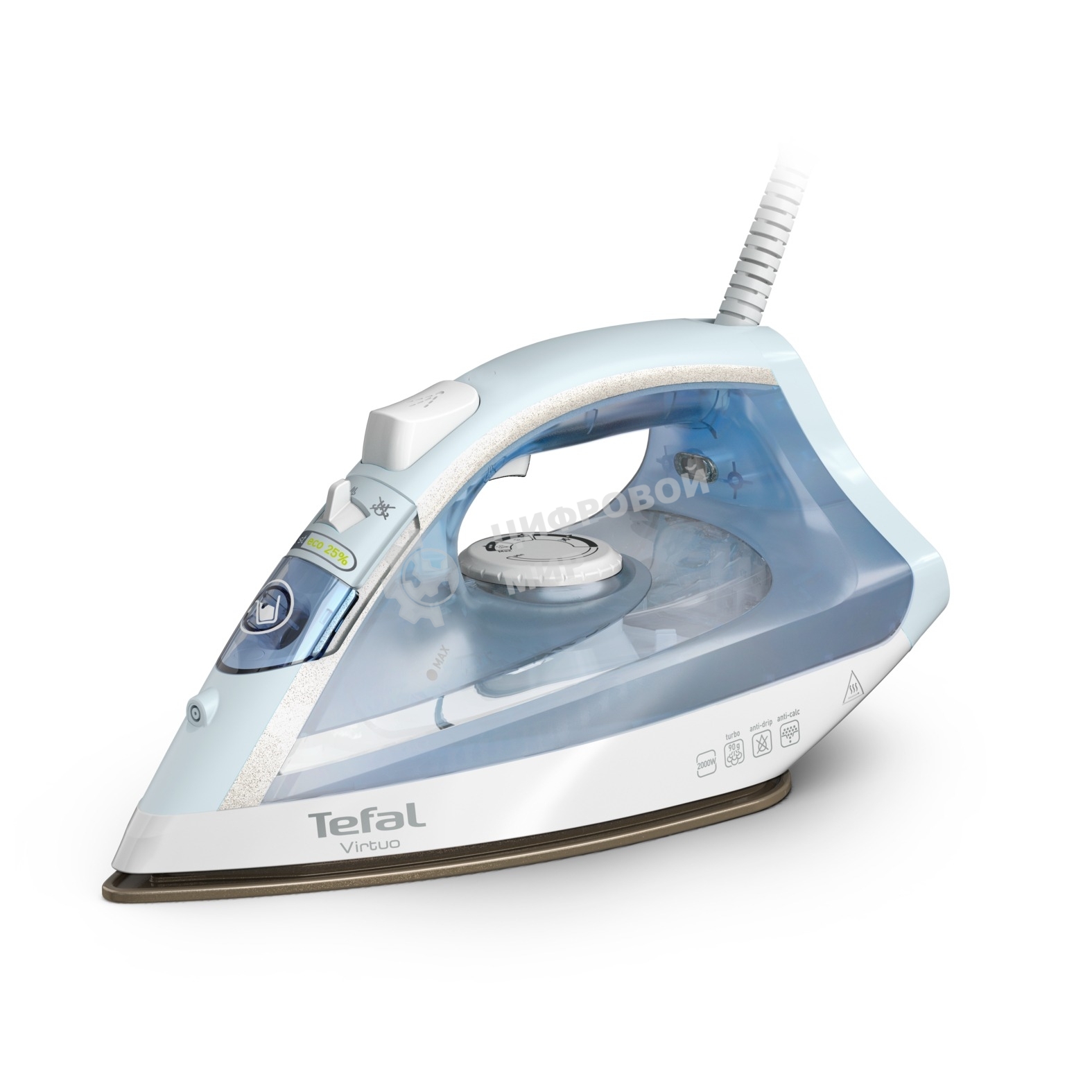 Утюг Tefal FV1R15F1 белый/голубой