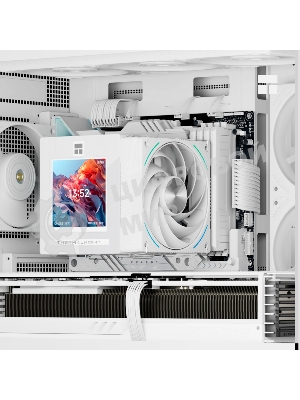 Кулер для процессора Thermalright Phantom Spirit 120 Vision SNOW (4-pin PWM, LED, 160mm, Ni/CU, 7x6mm, ARGB, 2x120mm, 92CFM, 36dBA, 2150RPM, S: 1851, 1700, 1200, 115X, AM5, AM4, white)
