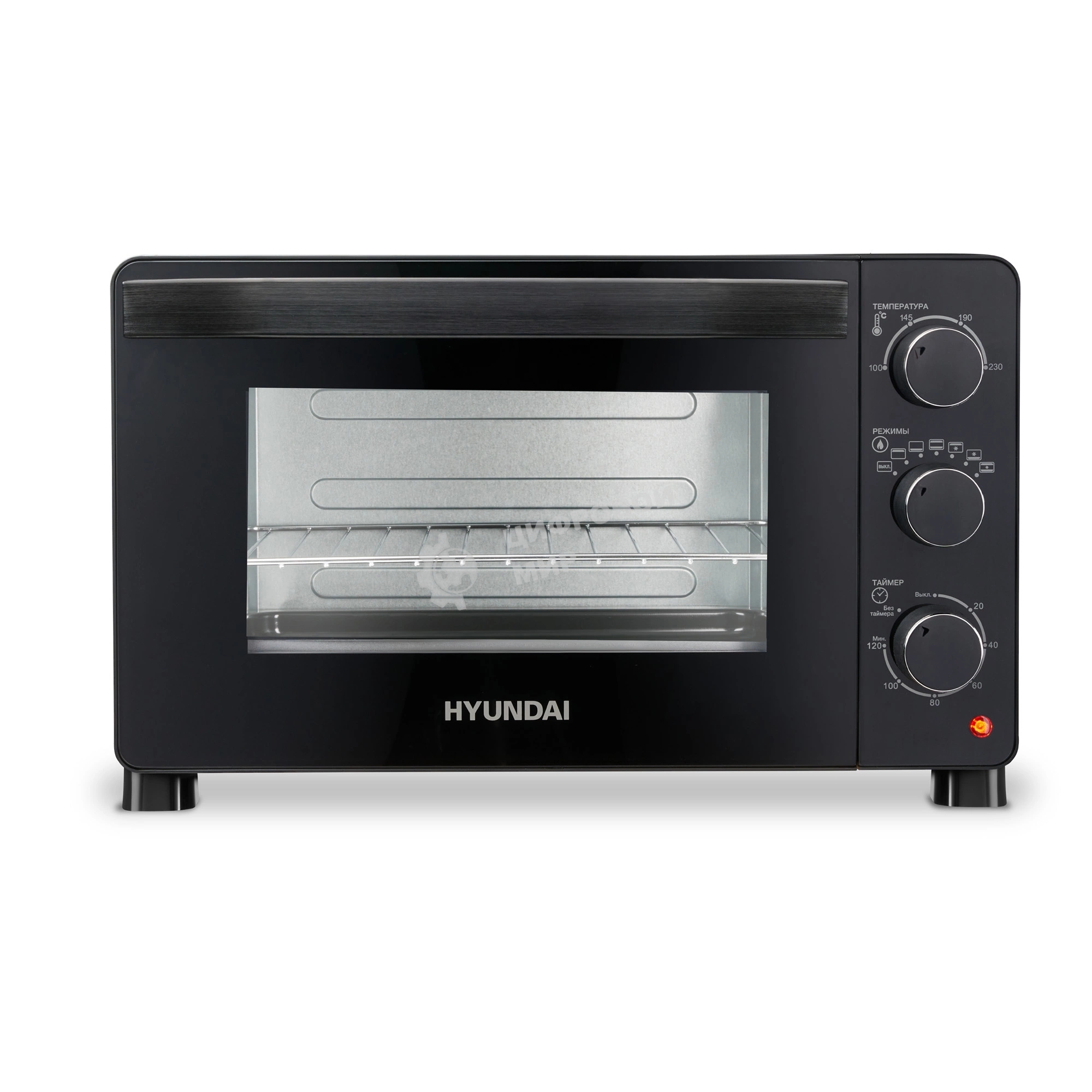 Мини-печь Hyundai MIO-HY080 23 л, 150 Вт, черный