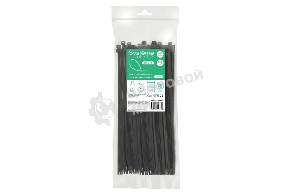 Стяжка кабельная SE IMT37048B 370х4.8 черный (уп. 100 шт)