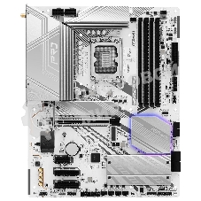 Материнская плата ASRock Z890 Pro RS WiFi белый, LGA 1851, Intel Z890, 4xDDR5, 4xSATA, 4xM.2, 1xPCIe 5.0 x16, 2xPCIe 4.0 x16, 1xPCIe x1, 2xUSB-C Thunderbolt 4, 4xUSB-A 3.2 Gen 1, 1xUSB-A 3.2 Gen 2, 1xHDMI, 1xDP, 1x2.5Gb LAN, 5x3.5 мм, 7.1, ATX
