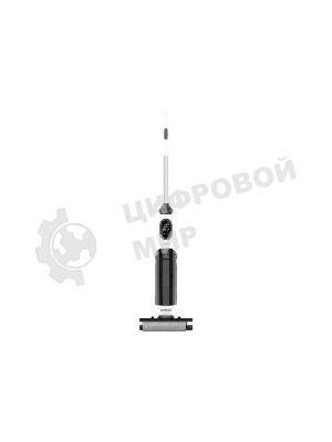 Пылесос вертикальный GARLYN Aqua Base 3 белый/черный, питание от аккумулятора, 170 Вт, уборка сухая/влажная, пылесборник 0.4 л