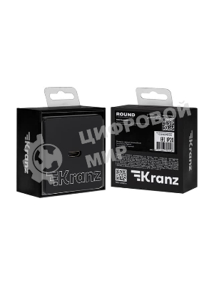 Розетка Kranz ROUND HDMI с/у оникс