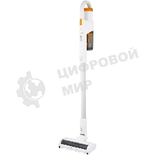 Пылесос вертикальный Coolfort CF-3001 белый, питание от аккумулятора, 150 Вт, уборка сухая, пылесборник 0.5 л, работа от АКБ max 30 мин.