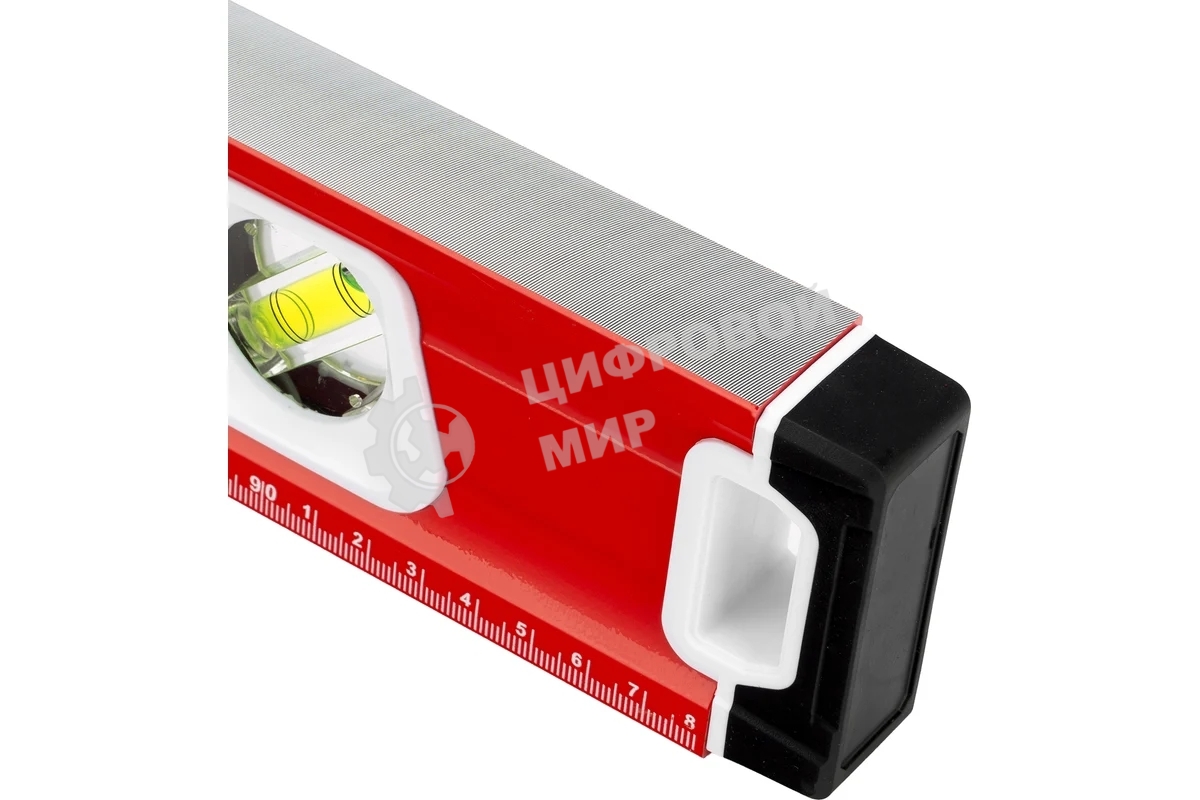 Уровень алюминиевый Matrix, магнит фрезеров 3 глазка 2 комп, рукоятки, 1000 мм