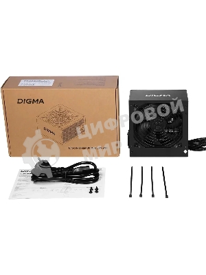 Блок питания Digma DPSU-650W-WH RTL, 650Вт, 80 PLUS, 120мм, черный