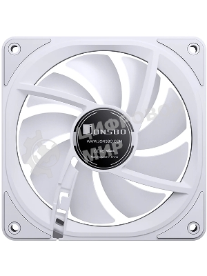 Вентилятор для корпуса JONSBO FR-606WR Reverse (120x120x25мм, 4-pin PWM, ARGb, 35.99CFM, 26.5dBA, 1500RPM, белый)