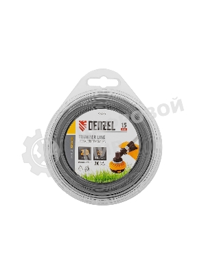 Леска для триммера Denzel двухкомпонентная звезда, 2,0мм х 15м, блистер EXTRA CORD
