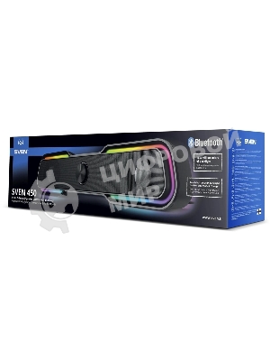 Акустическая система SVEN 450 2.0 (2x5W, Bluetooth, RGb-подсветка) черная