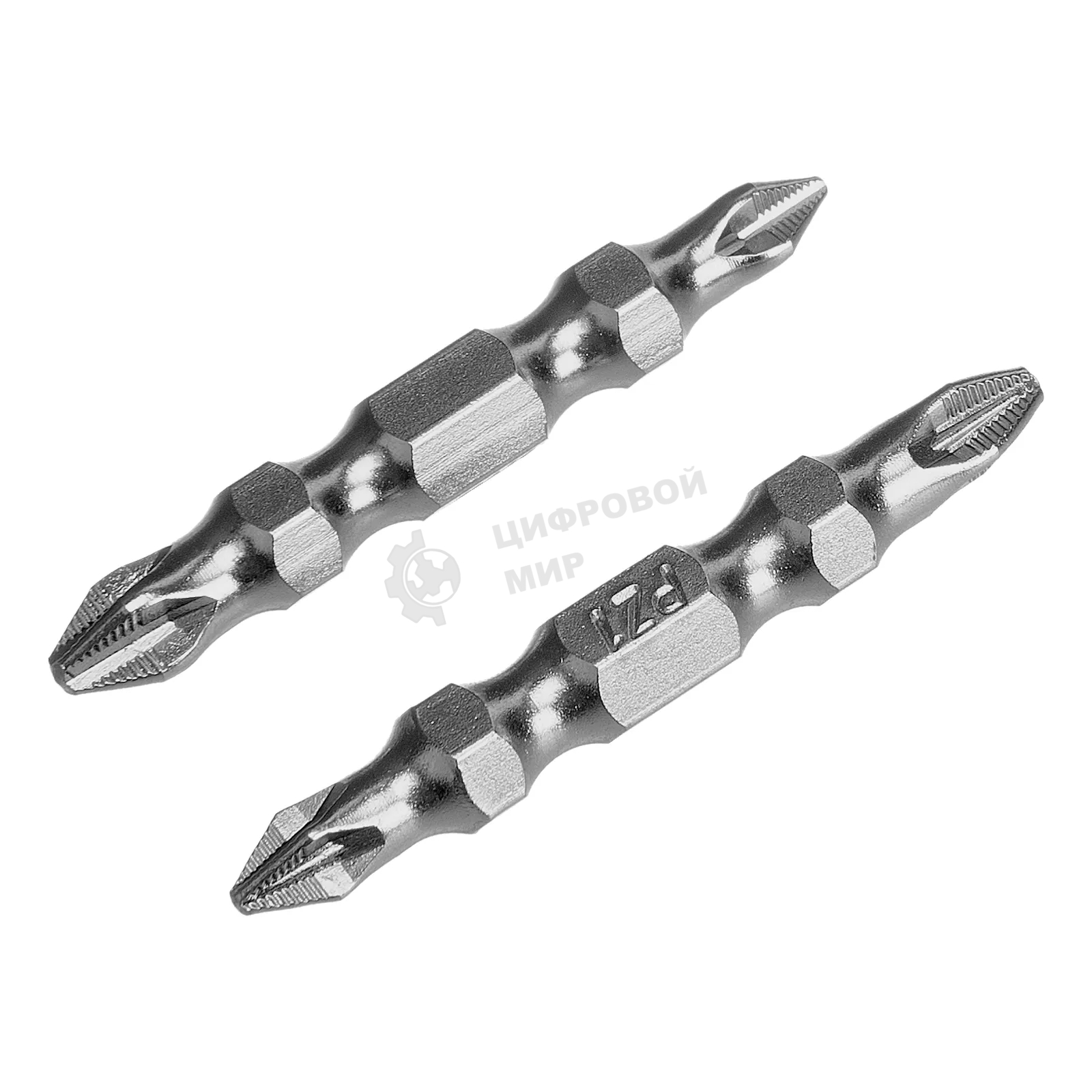 Набор бит двухстор. Gross PH2-PH1х45мм, PZ2-PZ1х45мм, сталь S2, 2 шт.