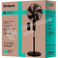 Вентилятор Timberk T-SF1609RC чёрный, напольный, 50 Вт, 3 скорости, 40 см, с пультом ДУ
