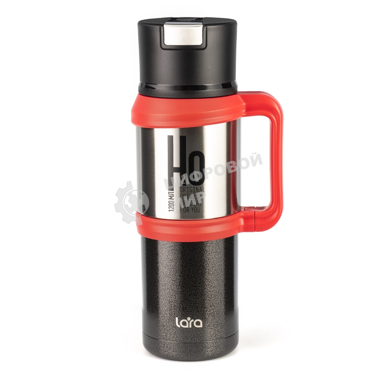 Термос Lara LR04-17 1,2 л нержавеющая сталь/пластик